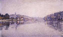 Paul Signac River's Edge The Seine at Herblay